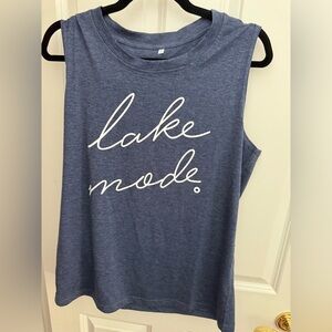 Lake Made blue muscle tee size large NWOT
